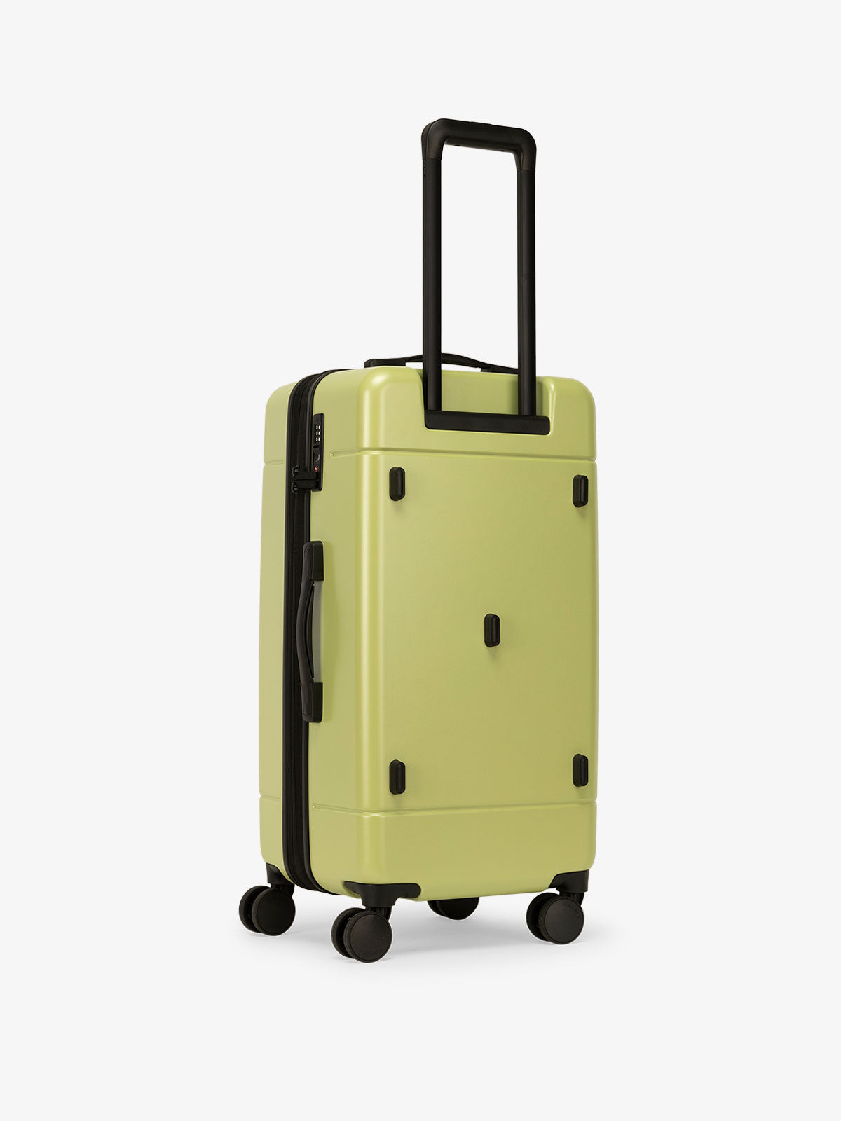 CALPAK hue medium trunk luggage with 360 spinner wheels and TSA approved lock in light green; LHU1026-KEY-LIME