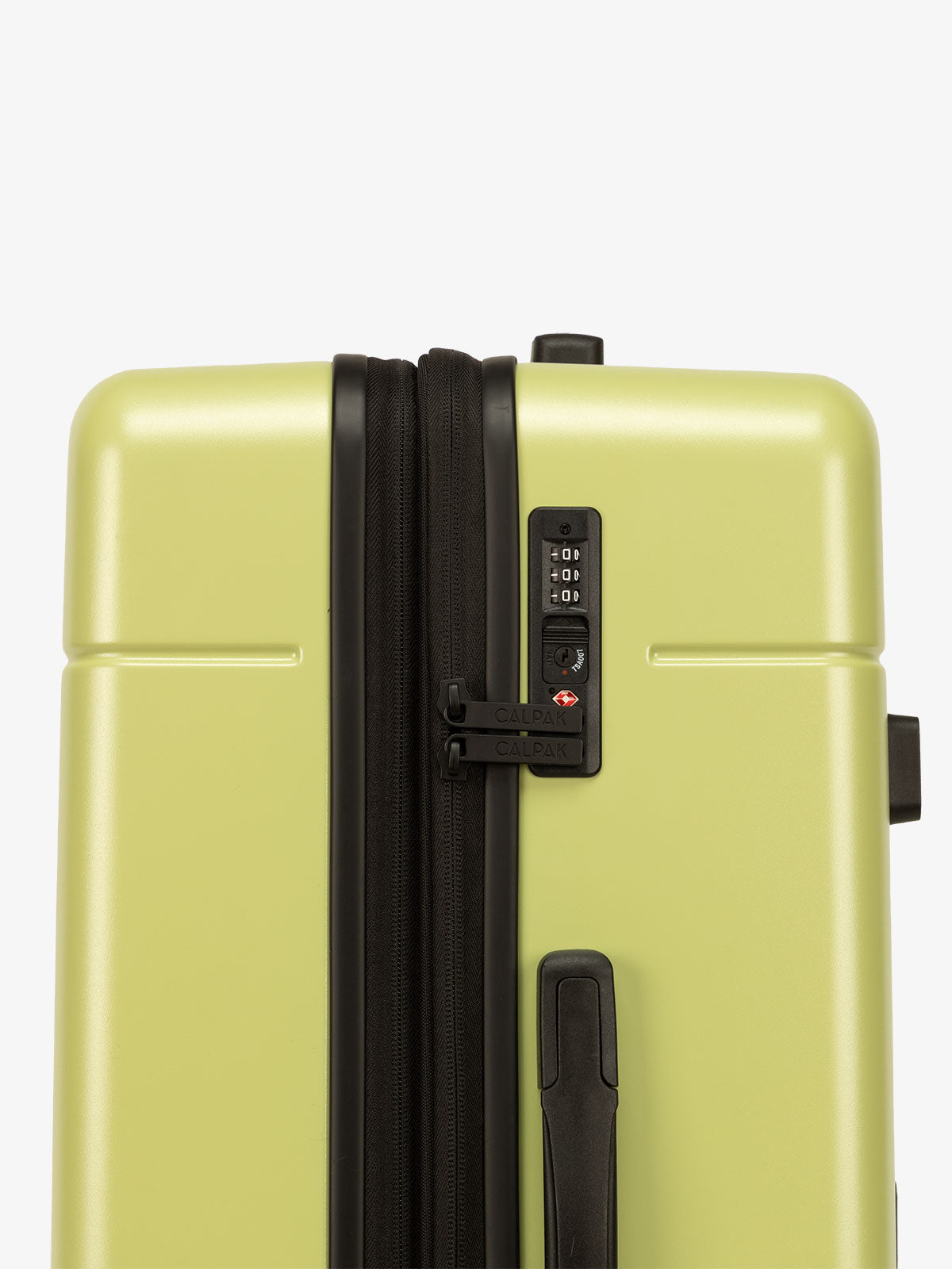 Key lime green CALPAK medium trunk luggage with TSA accepted lock; LHU1026-KEY-LIME