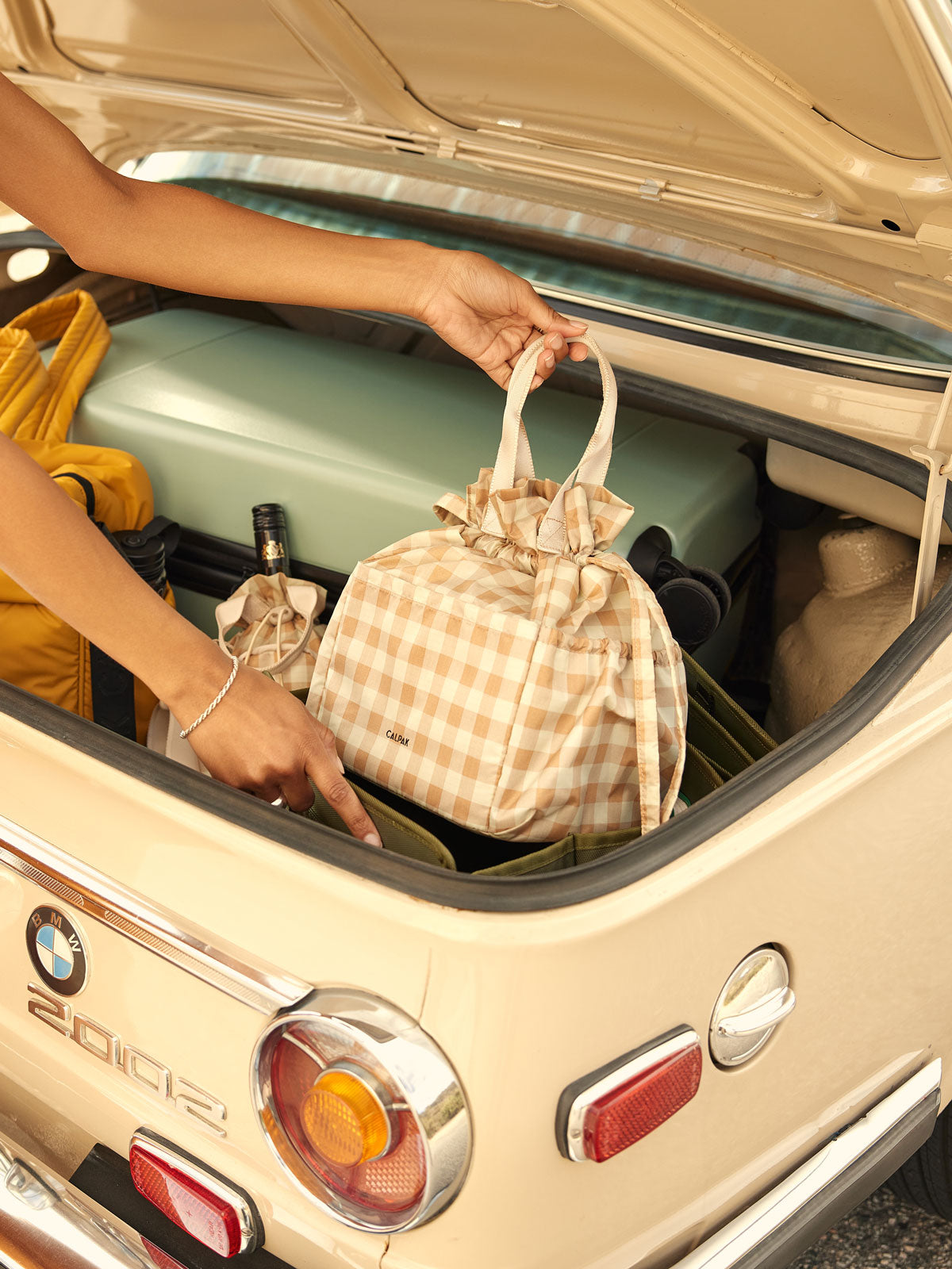 CALPAK travel lunch bag; ALB2001-GINGHAM