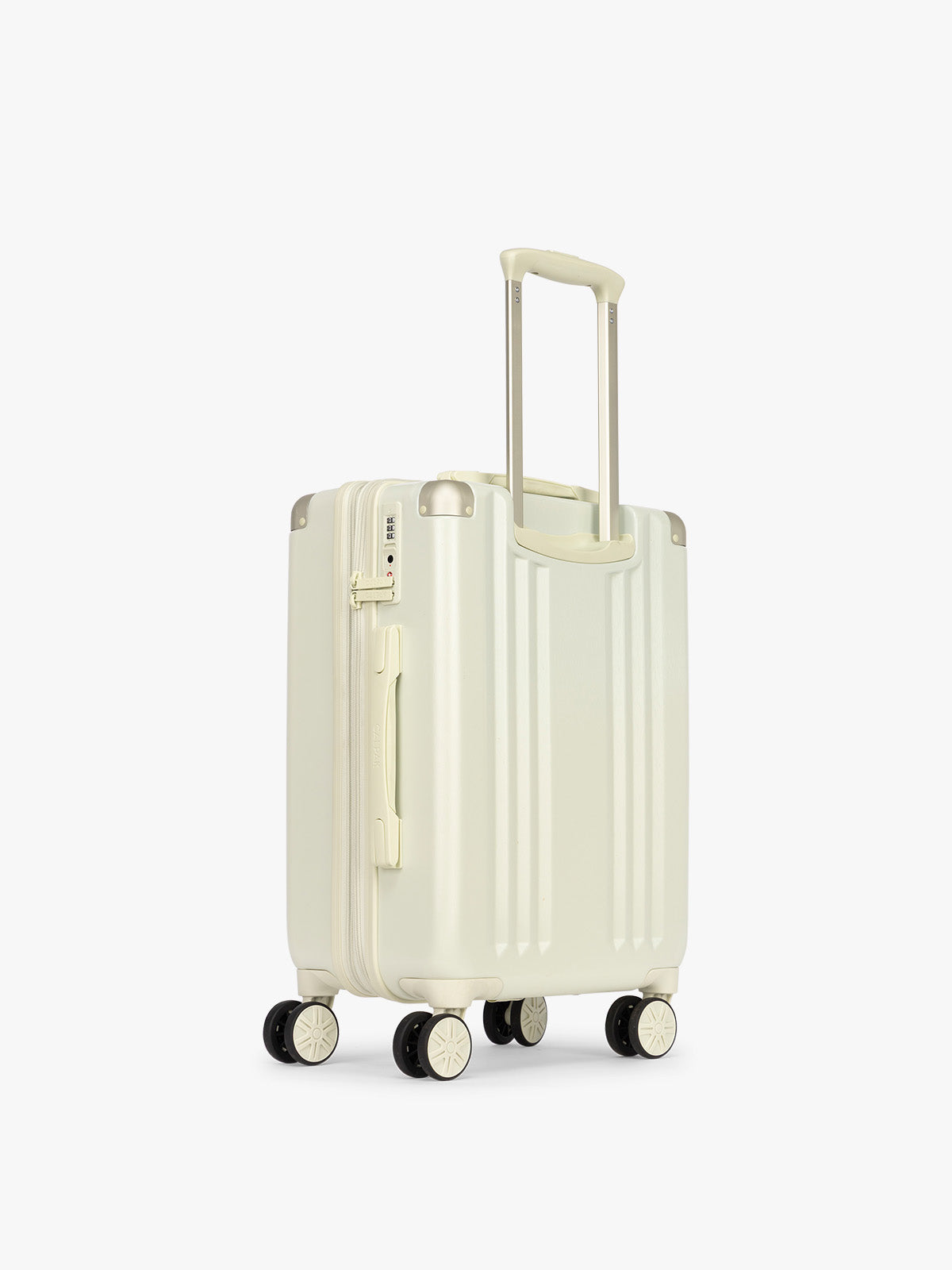 Backside of CALPAK Ambeur Carry on Luggage in light green Celadon; LAM1020-CELADON