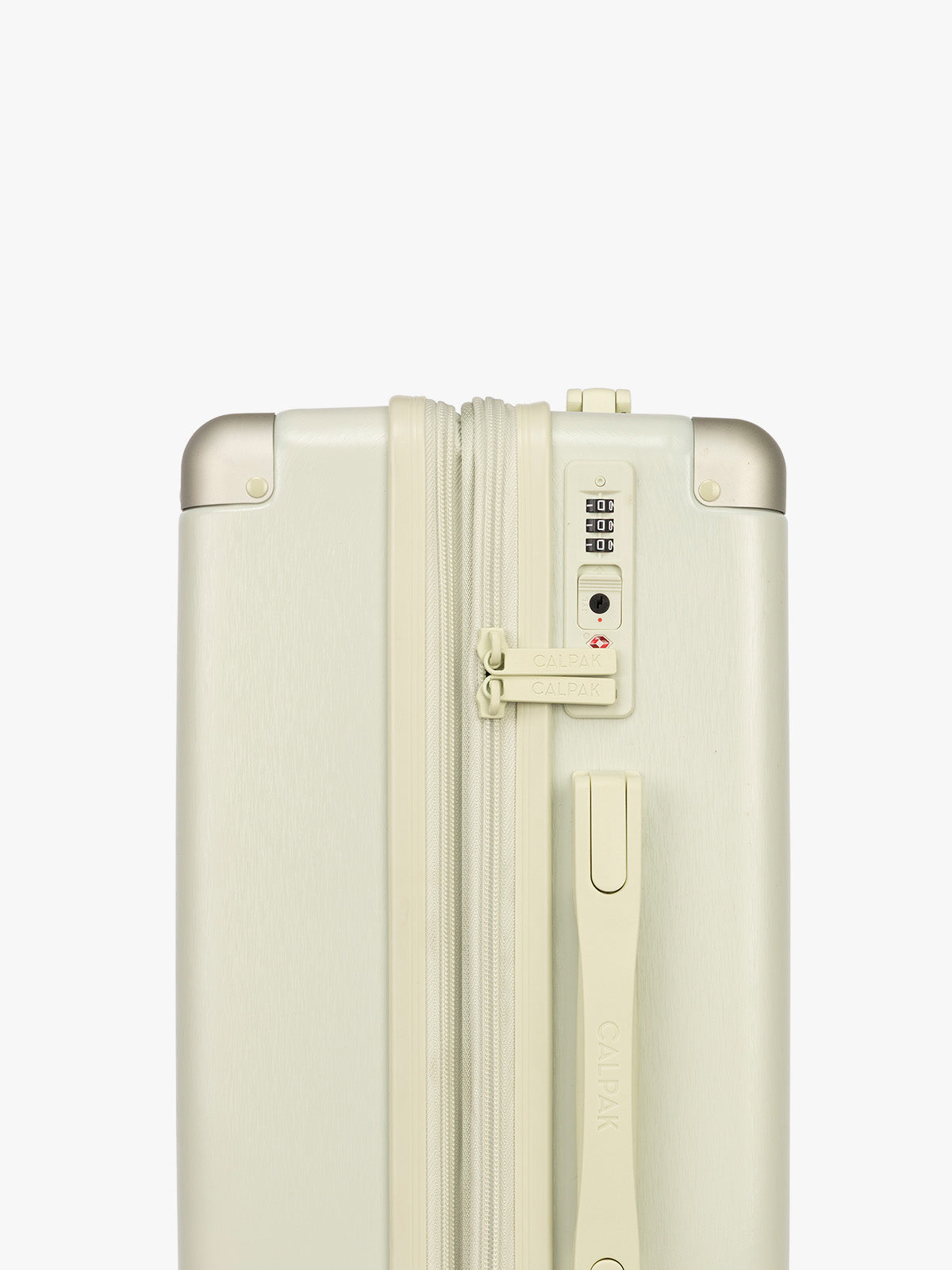 TSA lock of CALPAK Ambeur Medium Luggage in light green Celadon; LAM1024-CELADON
