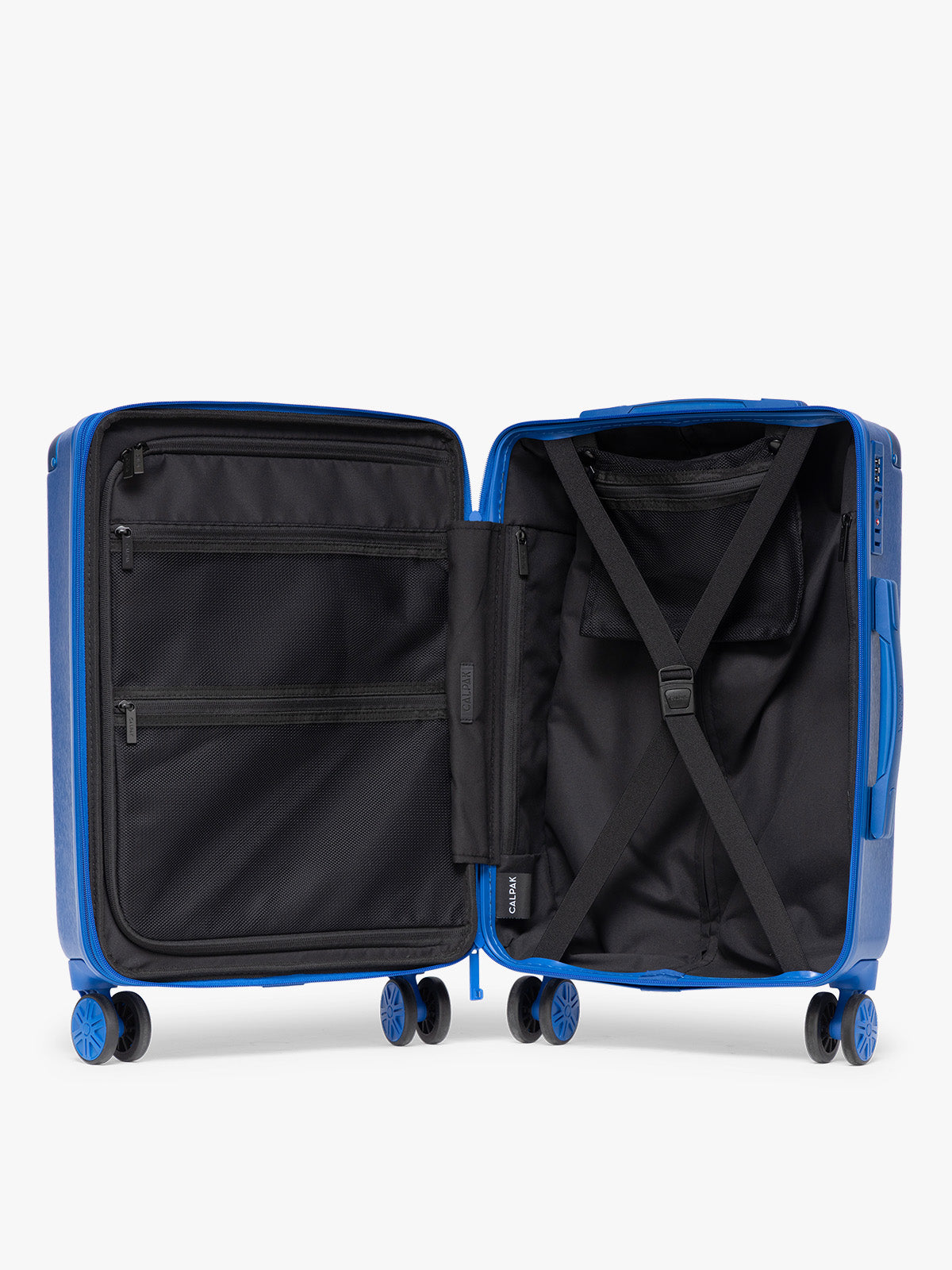 CALPAK dark blue Cobalt opened Luggage; LAM2000-COBALT
