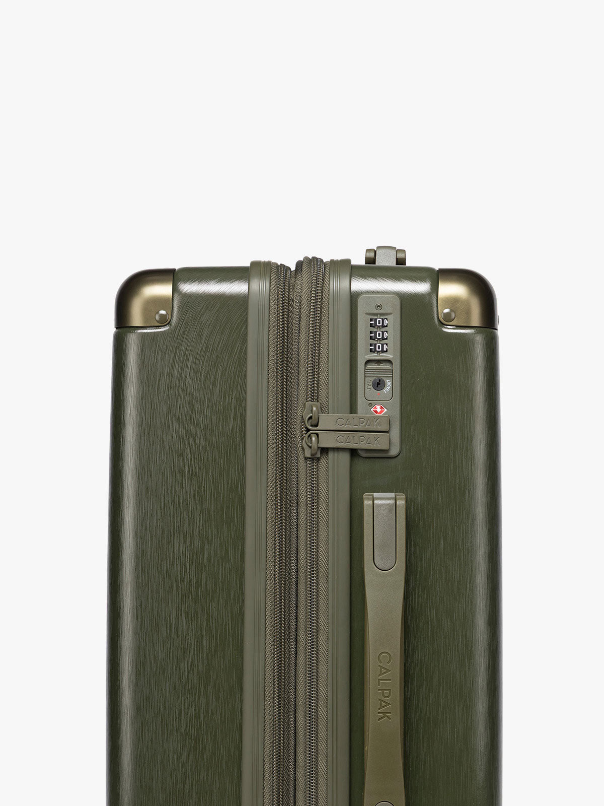 CALPAK Ambeur Carry On Luggage in dark green Pine TSA lock; LAM1020-PINE