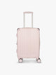 CALPAK Ambeur Carry On Luggage in light pink Shell Pink with handles and wheels; LAM1020-SHELL-PINK