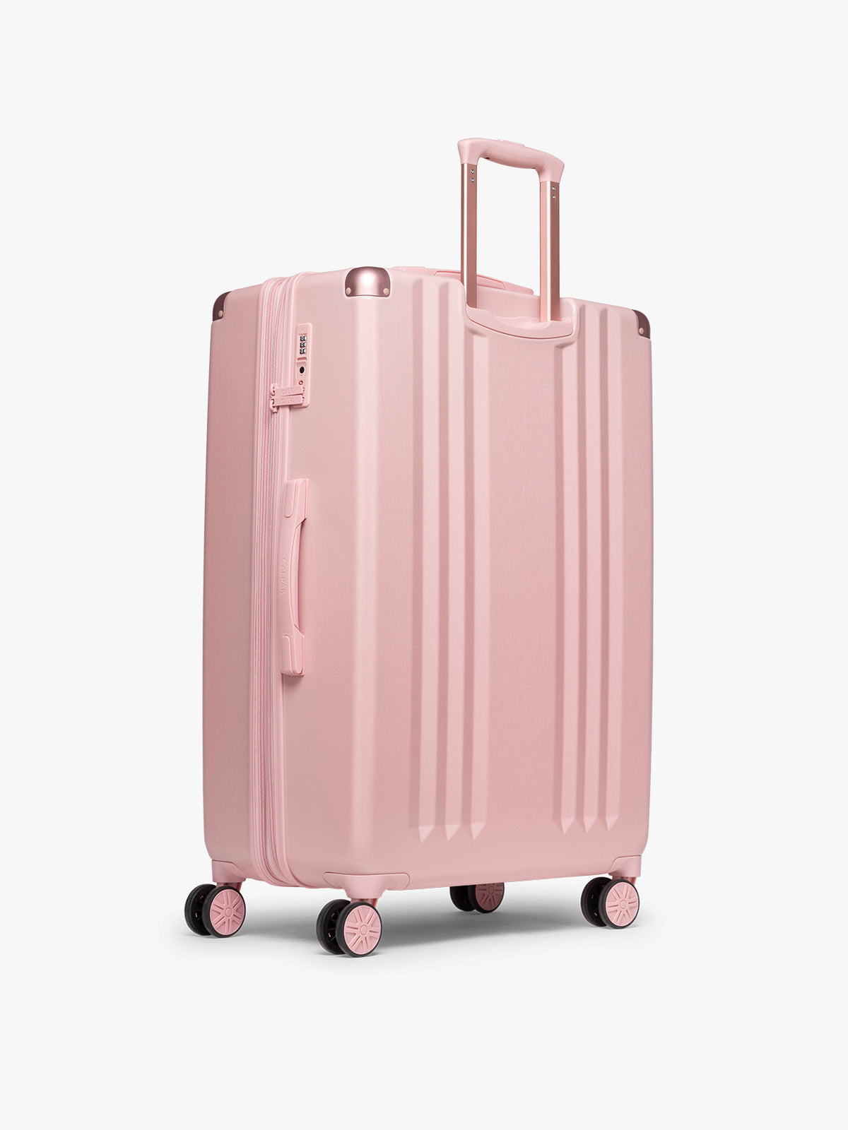 Back view of CALPAK Ambeur Large Luggage in light pink Blossom; LAM1028-BLOSSOM