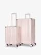 CALPAK Ambeur 2pc Luggage Set in Carry On and Large Luggage in light pink; LAM2000-SHELL-PINK