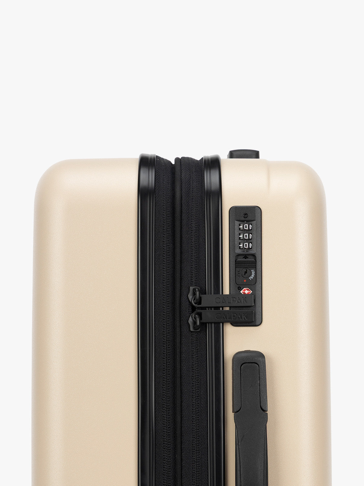 CALPAK Evry Starter Bundle in beige Polka Dot (interior is polka dot) wtih TSA approved lock; LCO8000-POLKA-DOT