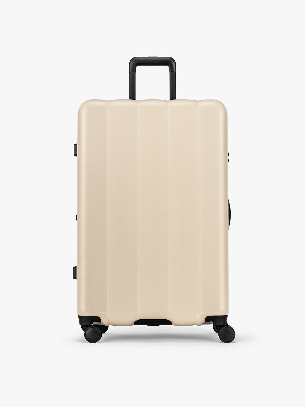 CALPAK Evry Large Luggage in beige exterior and interior polka dot in Polka Dot; LCO1028-POLKA-DOT