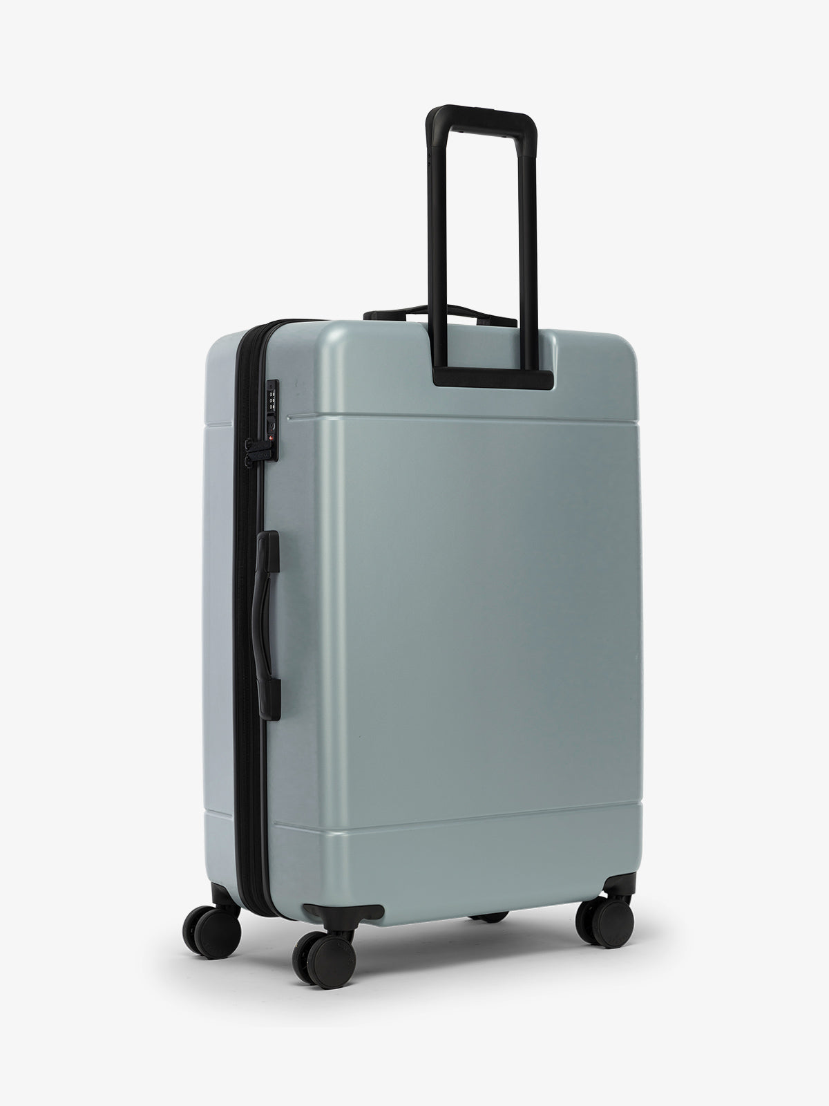 Back view of CALPAK Hue Large Luggage in blue Bluebell; LHU1028-BLUEBELL