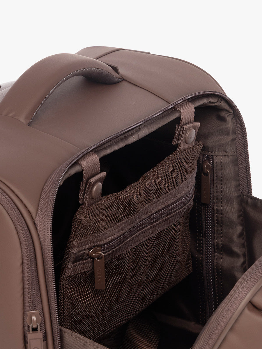 ICALPAK Mini Luka Soft-Sided Carry On Luggage brown Walnut; LSM1014-WALNUT