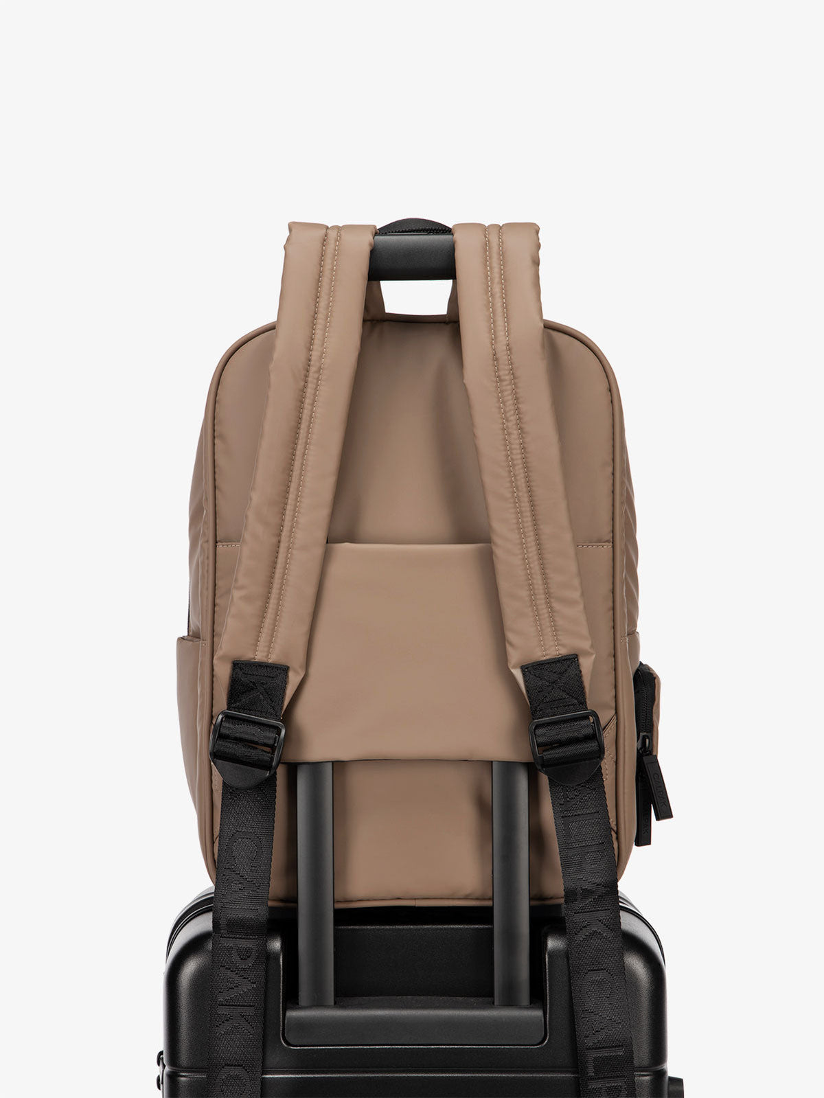 Backpack with luggage sleeve; BPL2001-CHOCOLATE
