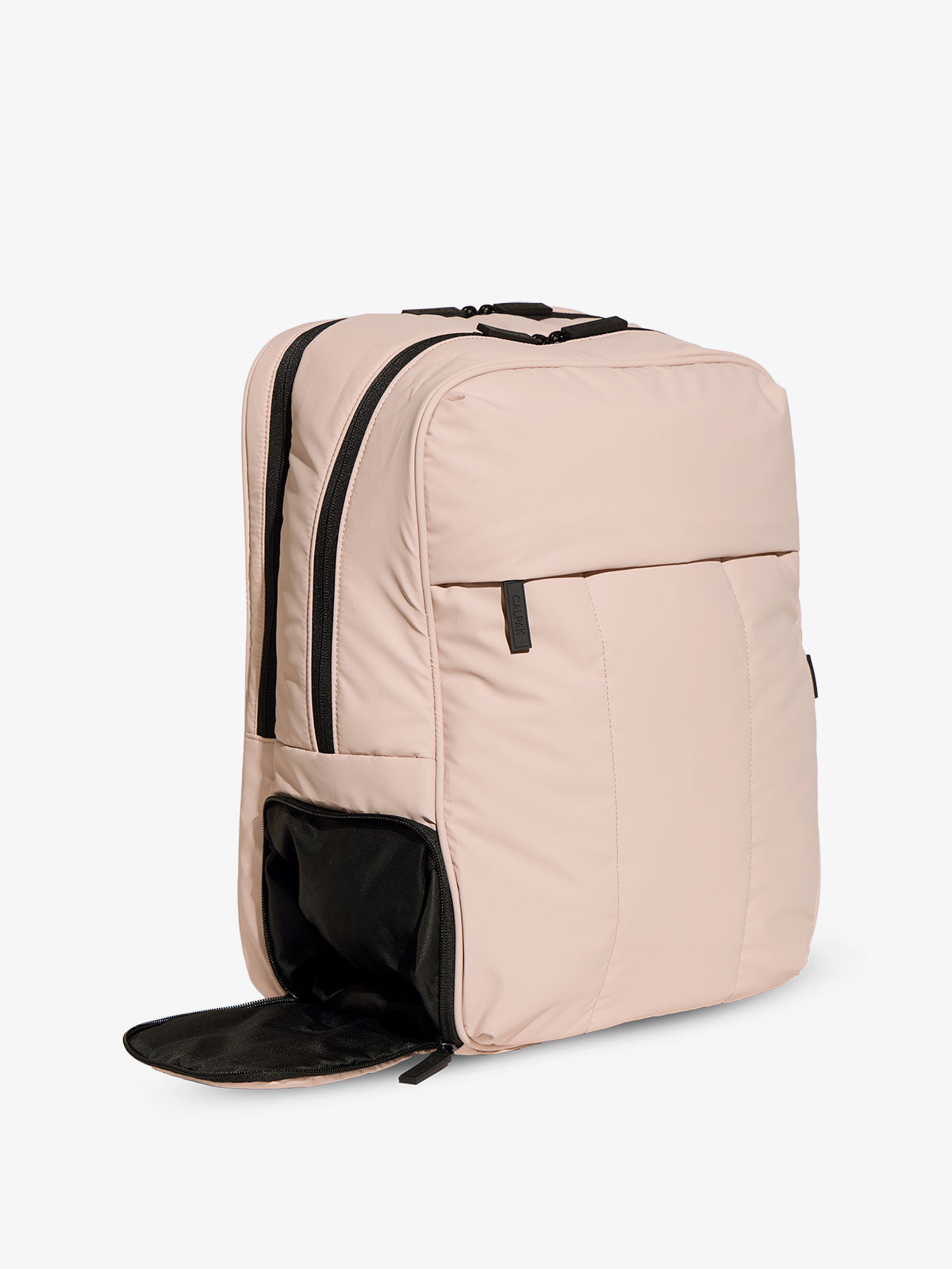Luka 17 inch Laptop Backpack with shoe compartment in pink rose quartz; BPX2301-ROSE-QUARTZ