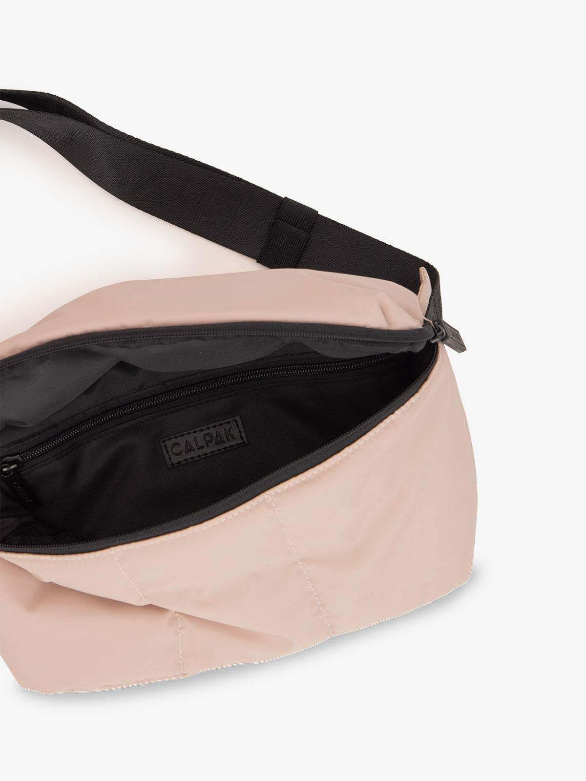 CALPAK Luka belt bag in pink; BB1901-ROSE-QUARTZ