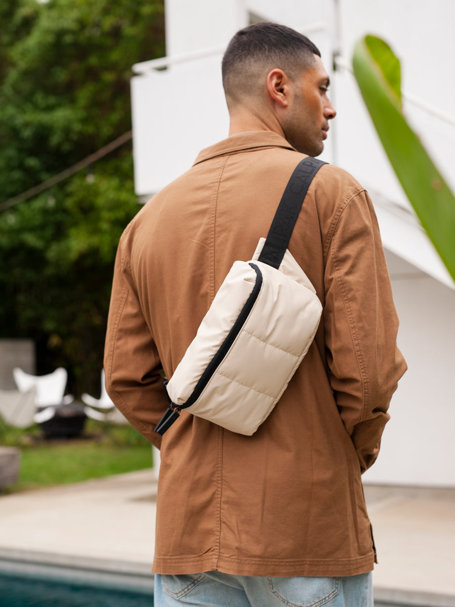 CALPAK crossbody bag in oatmeal; BB1901-OATMEAL