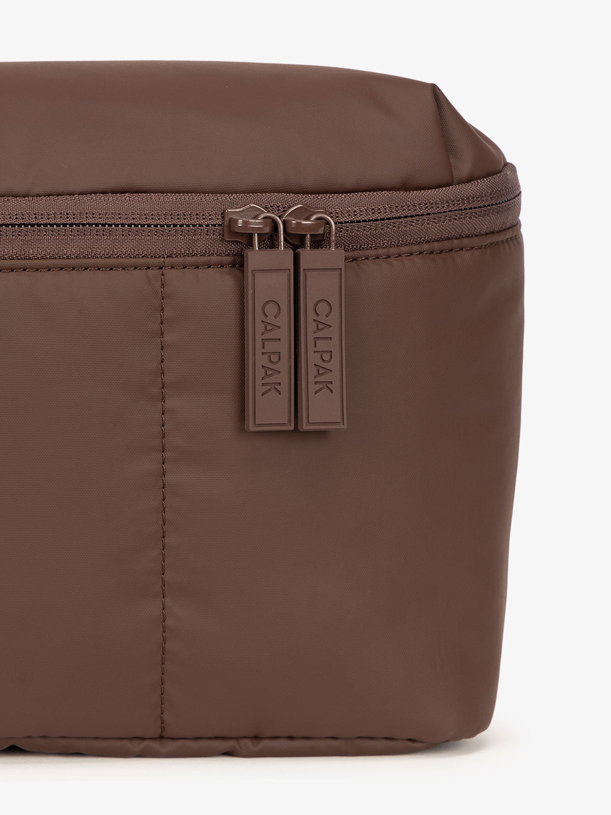 CALPAK Luka Belt Bag in monochrome dark brown walnut; BB1901-WALNUT