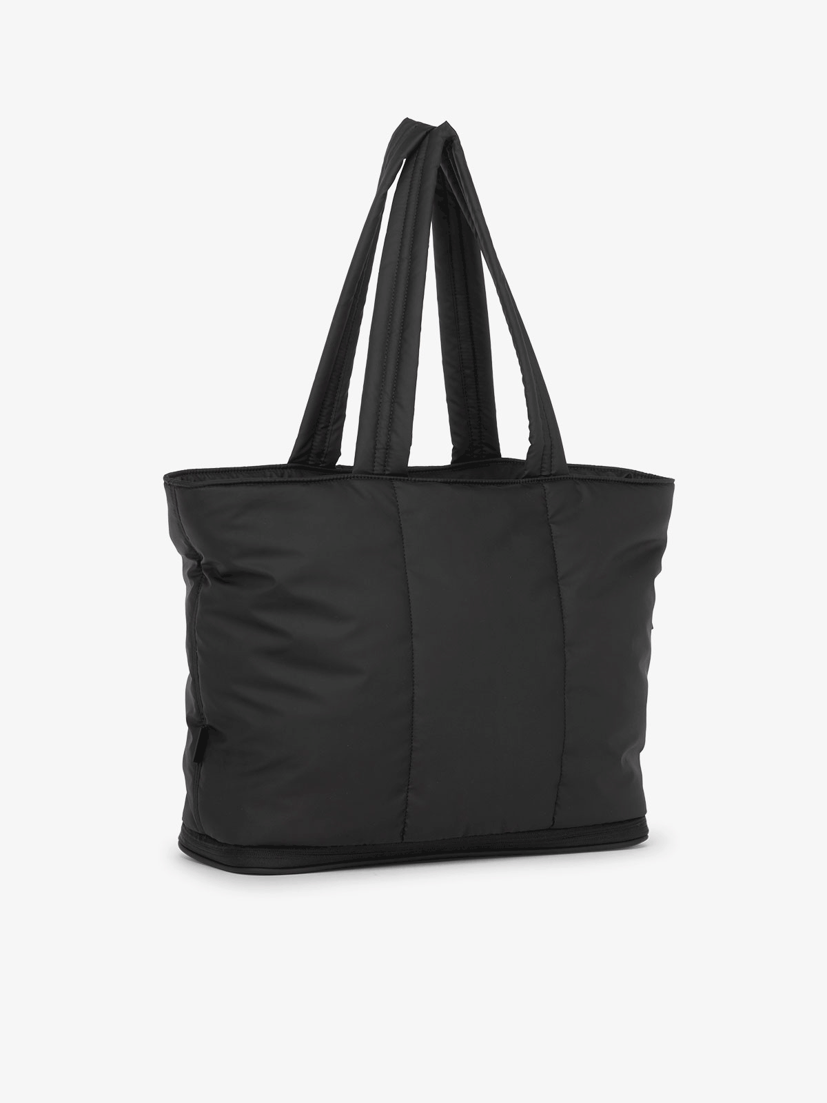 CALPAK Luka expandable laptop tote in black; ALT2201-MATTE-BLACK