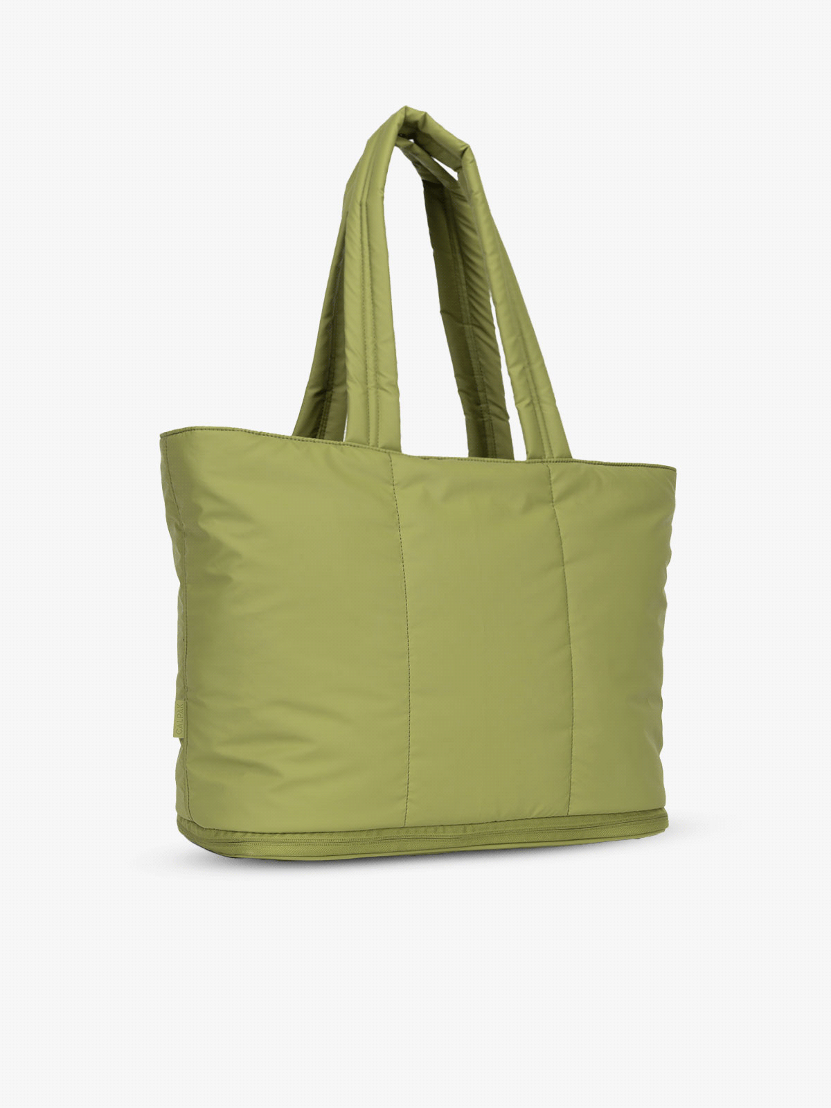 CALPAK Luka expandable laptop tote in green pistachio; ALT2201-PISTACHIO