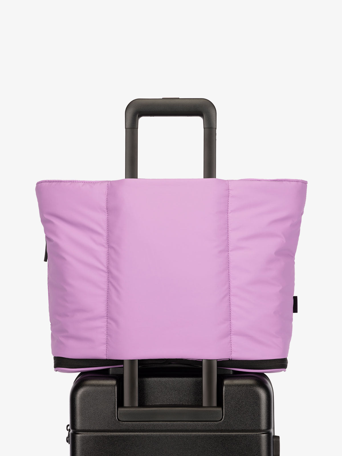 CALPAK Luka expandable travel bag with laptop compartment and trolley sleeve in lilac; ALT2201-LILAC