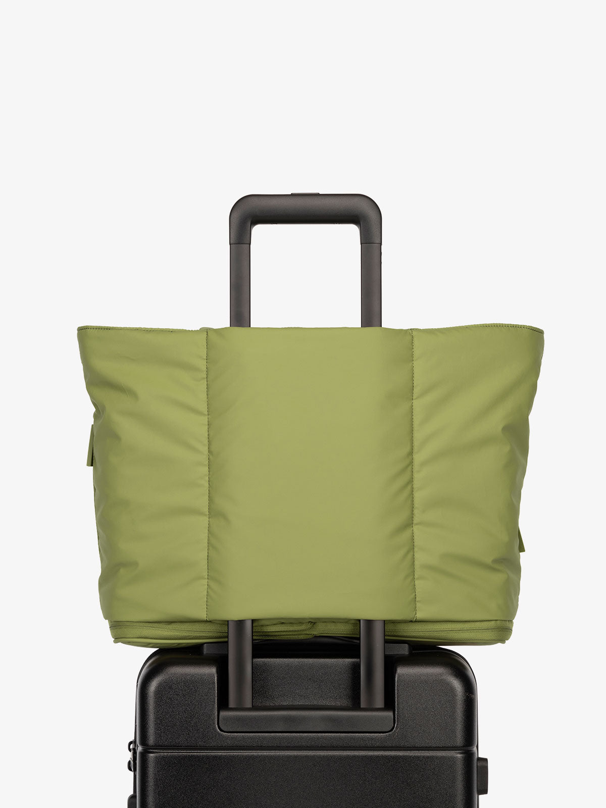 CALPAK Luka expandable travel bag with laptop compartment and trolley sleeve in pistachio green; ALT2201-PISTACHIO