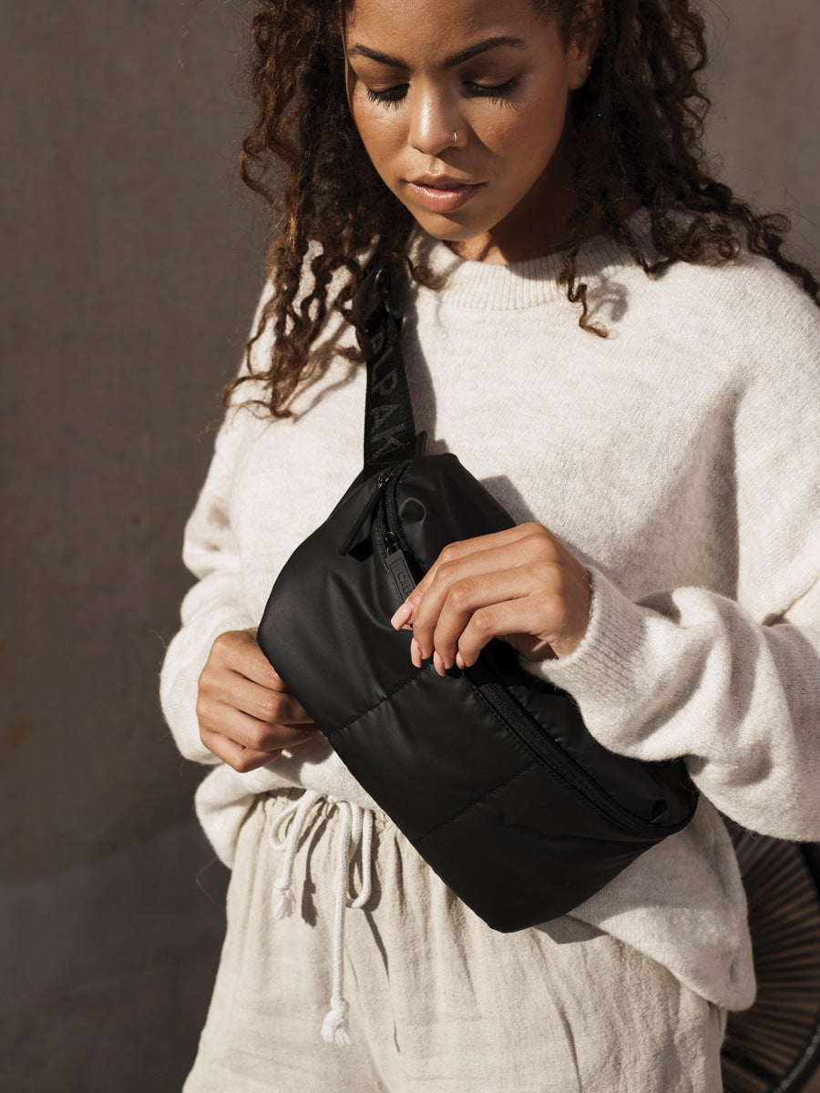 CALPAK Large Black Crossbody Fanny Pack; BB1901-MATTE-BLACK