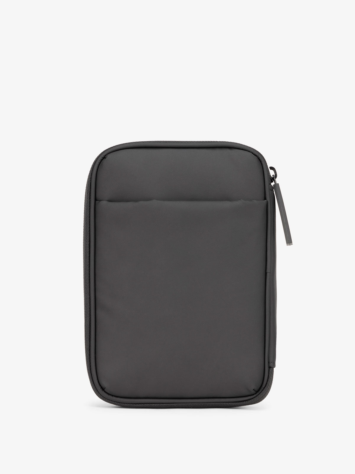 Black CALPAK Luka Zippered Passport Wallet with back slip pocket; PZW2301-MATTE-BLACK