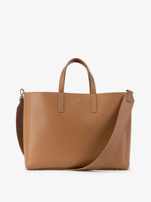 CALPAK laptop tote bag for work in brown; ATO2102-TOFFEE