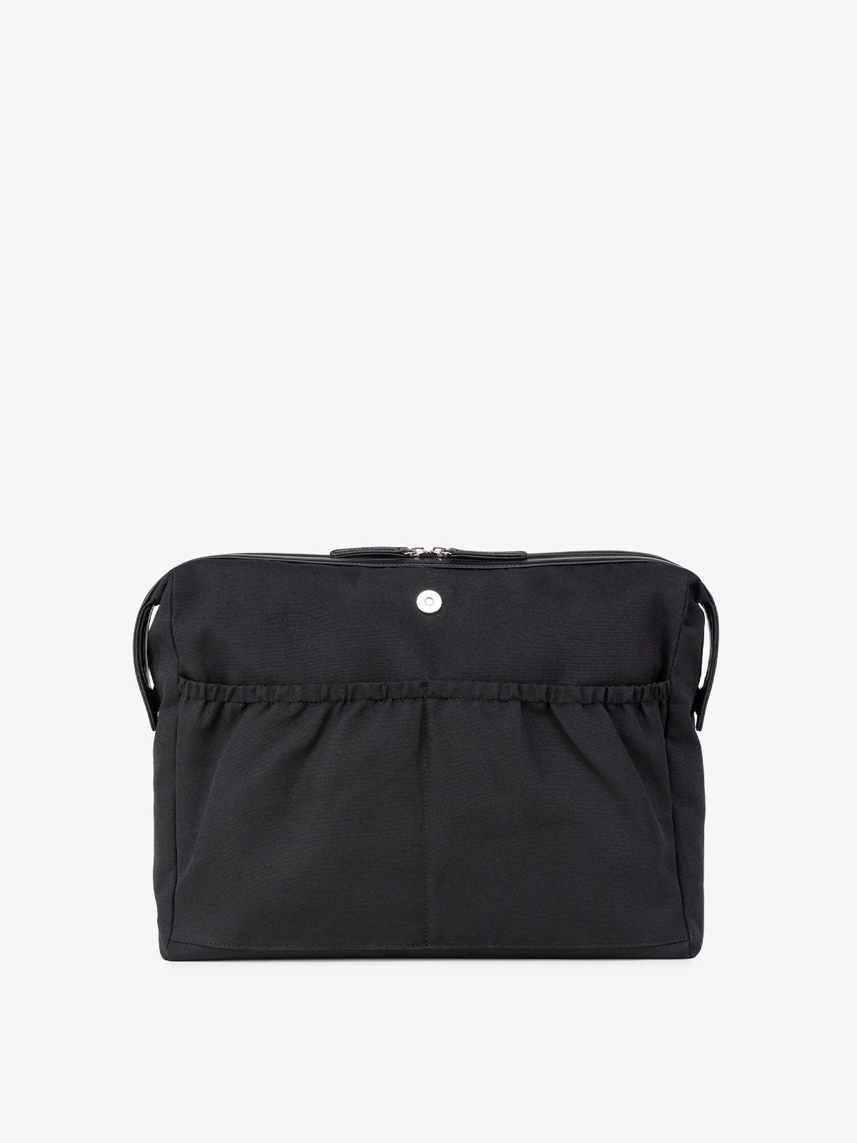 tote bag laptop sleeve with zipper and pockets; ATO2102-BLACK