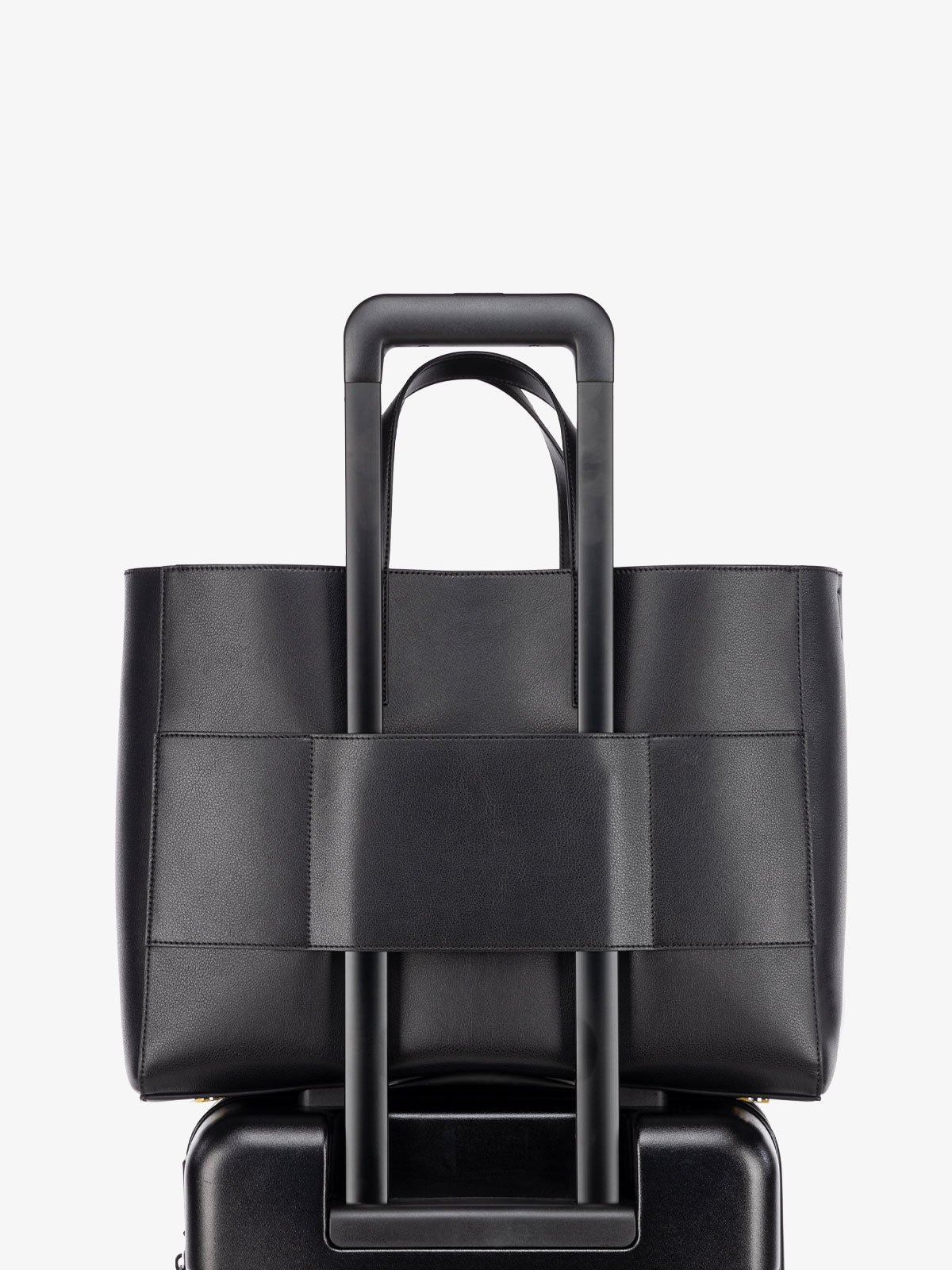 tote for laptop with trolley sleeve for travel; ATO2102-BLACK