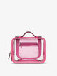 CALPAK clear makeup travel case in pink; CMM2201-DRAGONFRUIT
