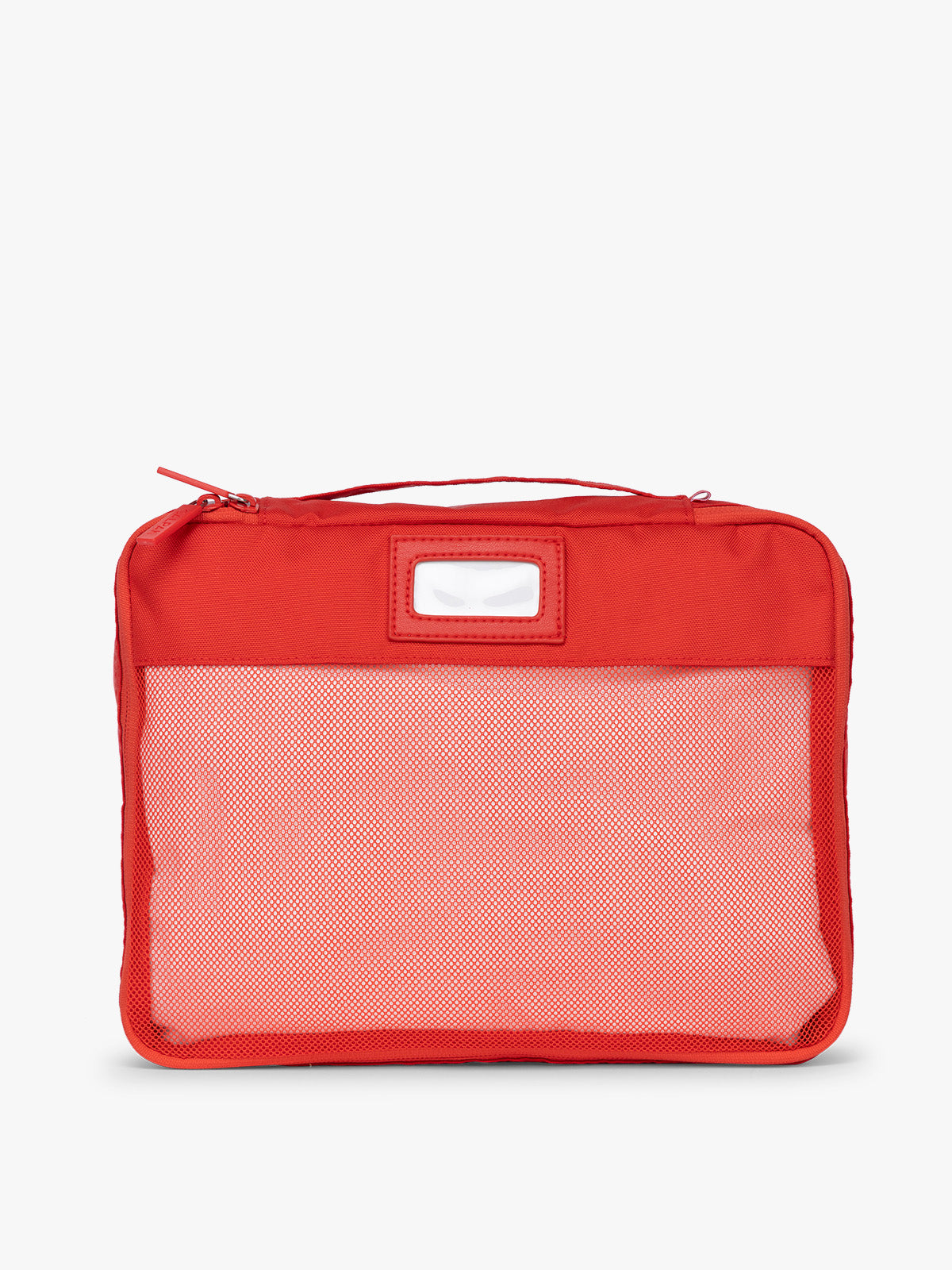 One of CALPAK 5pc Packing Cubes Set in red Tomato; PC1601-TOMATO