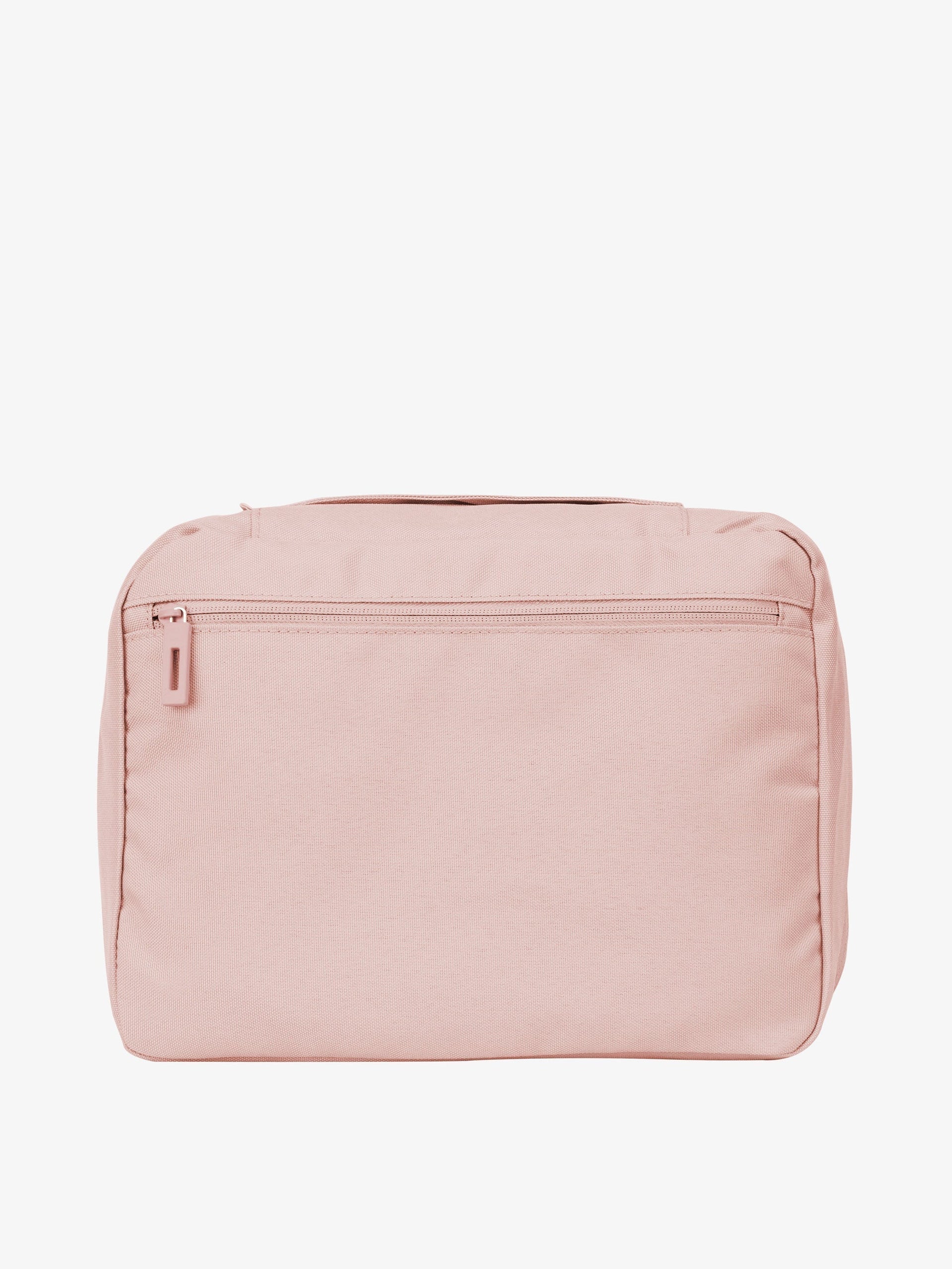 CALPAK zippered mesh organizers with top handle; PC1601-PINK-SAND