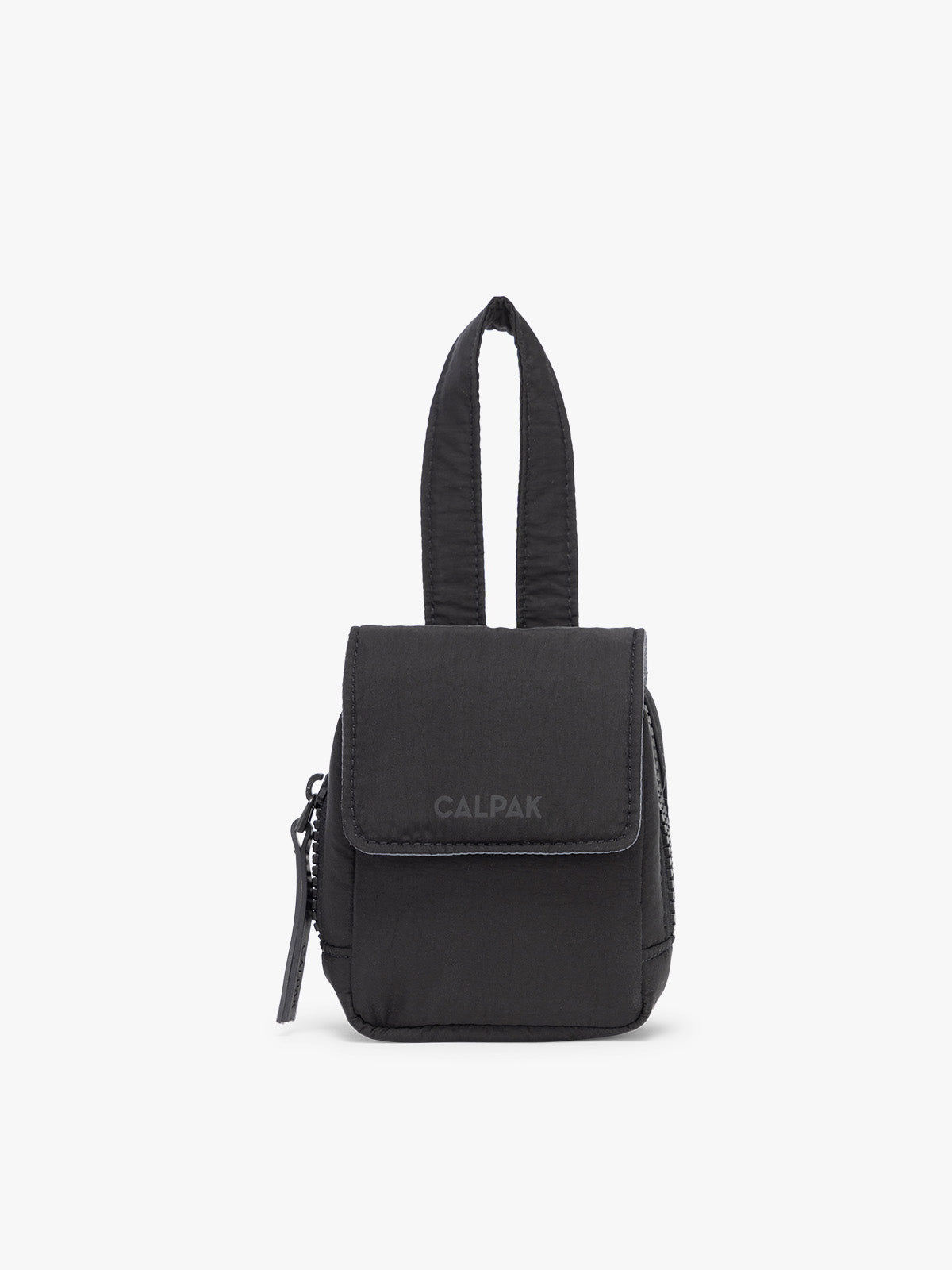 CALPAK Baby Collection Pacifier Pouch in Black front view; PCB2501-BLACK
