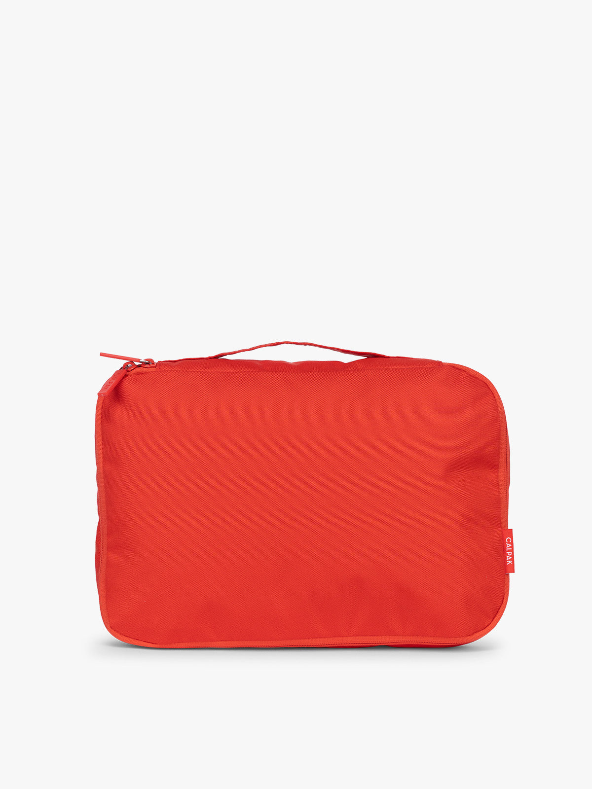 One of CALPAK Medium Compression Packing Cubes in red Tomato; PCC2201-TOMATO
