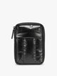 Front view of CALPAK Luka Zippered Passport Wallet in Glazed Black; PZW2301-GLAZED-BLACK