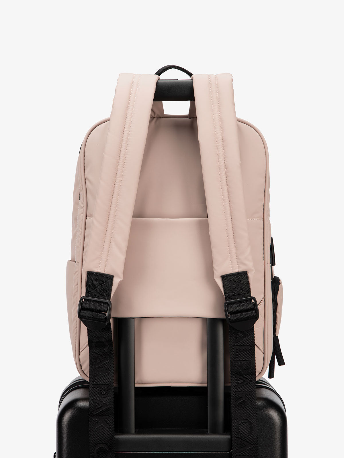 Backpack with luggage sleeve;  BPL2001-ROSE-QUARTZ