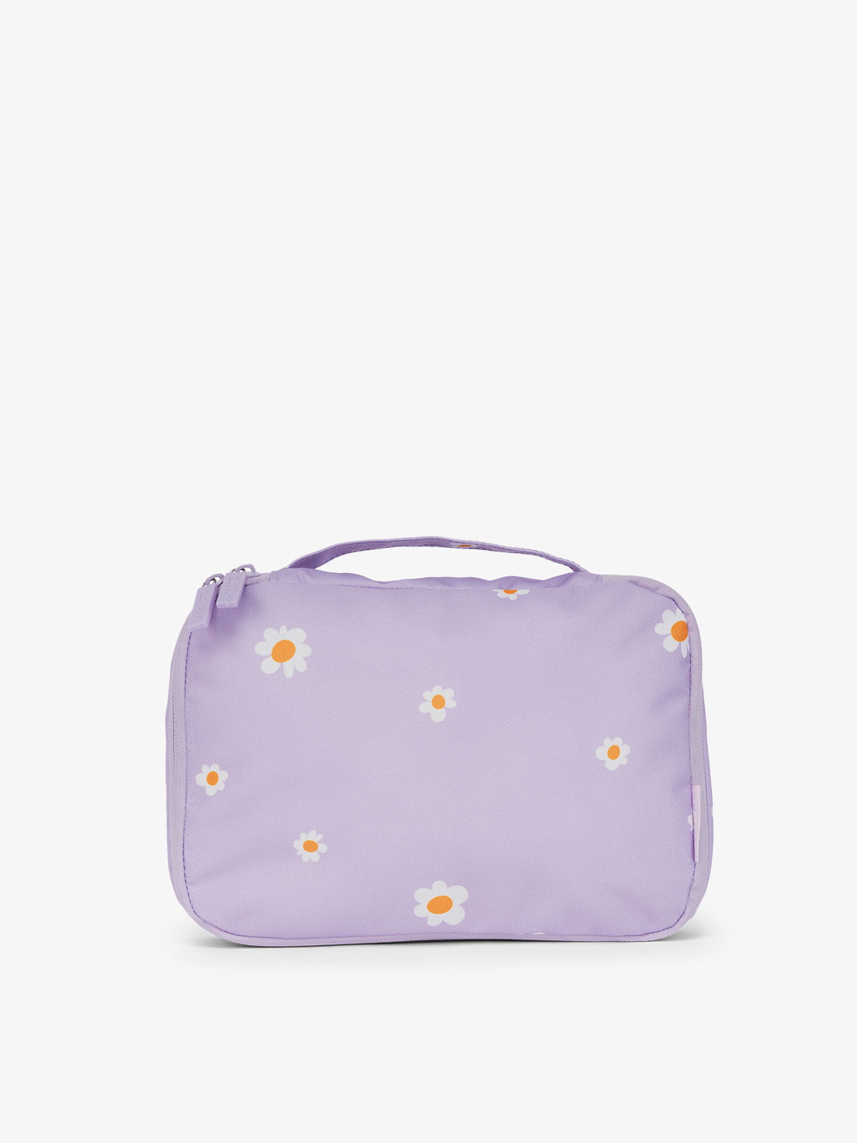 CALPAK small packing cubes with top handle in lavender orchid fields; PCS2301-ORCHID-FIELDS