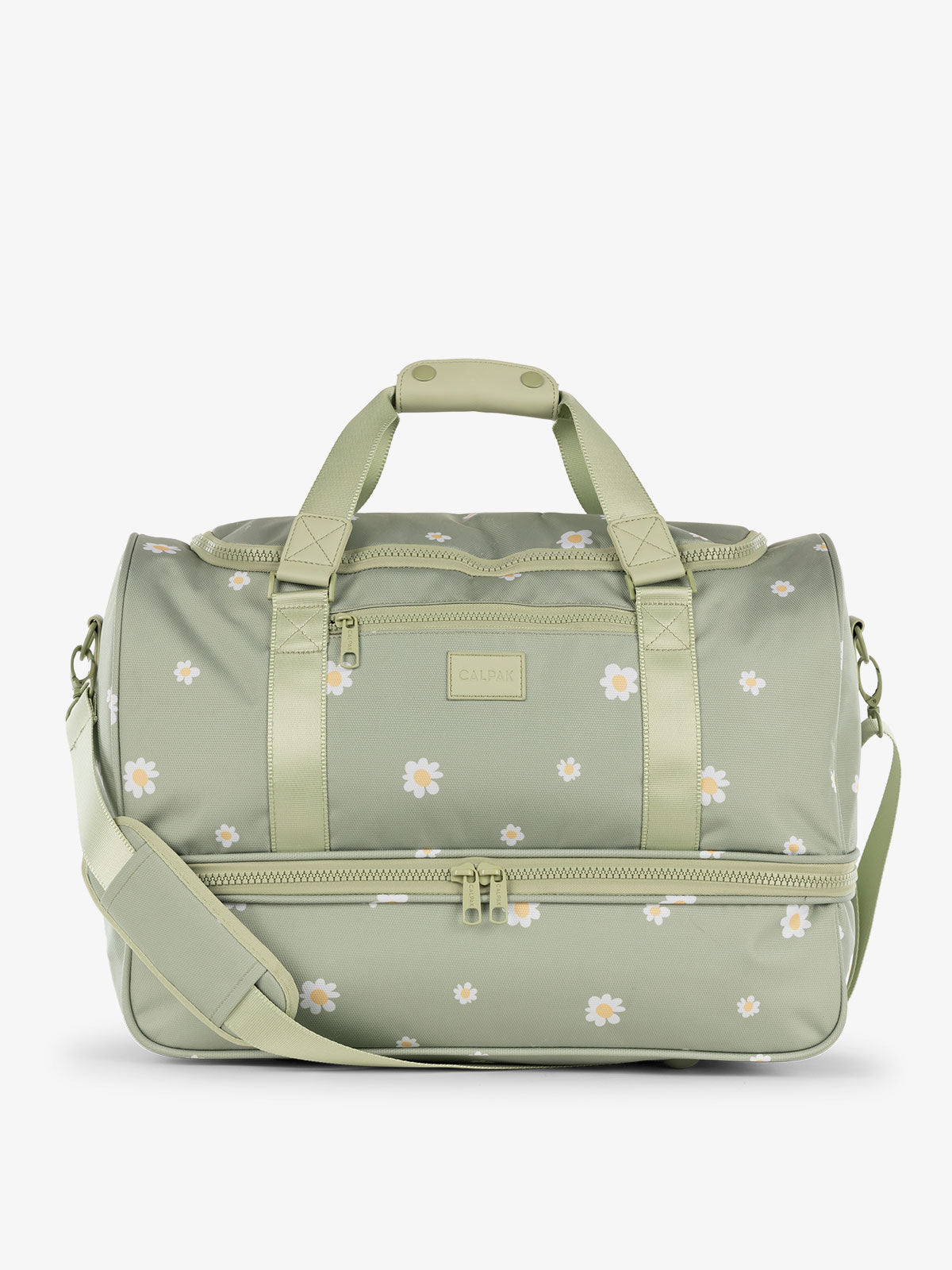 CALPAK Stevyn Duffel bag with removable crossbody strap in daisy; DST7019-DAISY