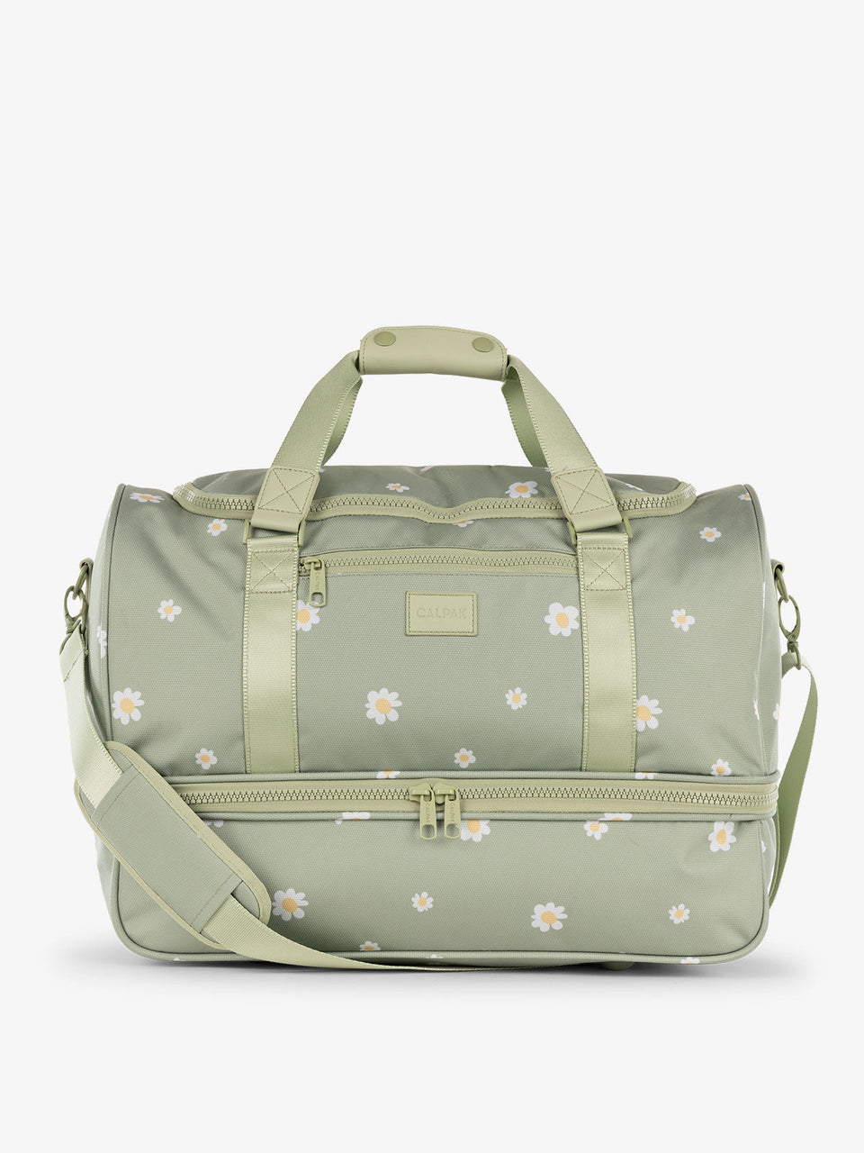 CALPAK Stevyn Duffel bag with removable crossbody strap in daisy; DST7019-DAISY