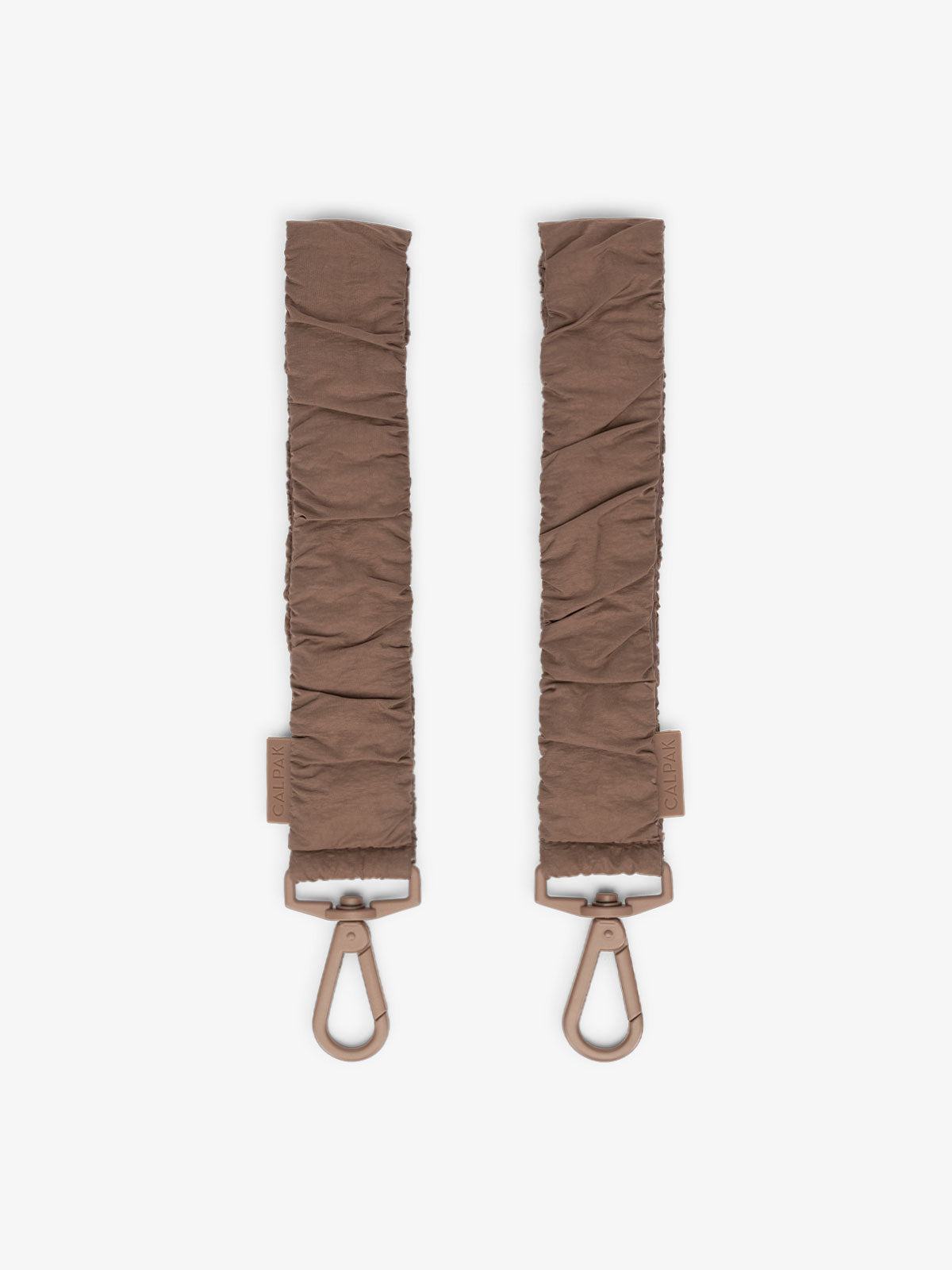 CALPAK Stroller Straps for Diaper Bag made with Oeko-Tex certified, recycled, and water-resistant materials in hazelnut brown; STP2401-HAZELNUT