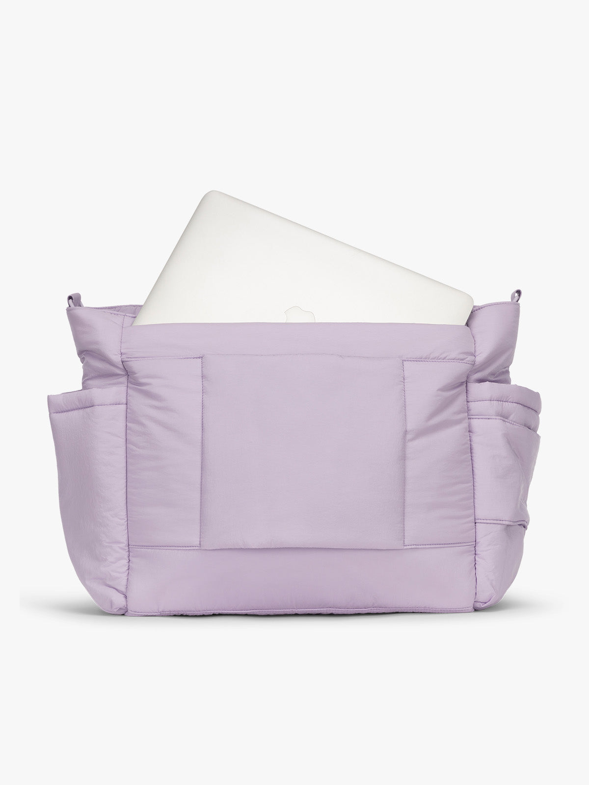 CALPAK Diaper Tote bag in lavender purple Orchid with laptop sleeve; TBB2401-ORCHID