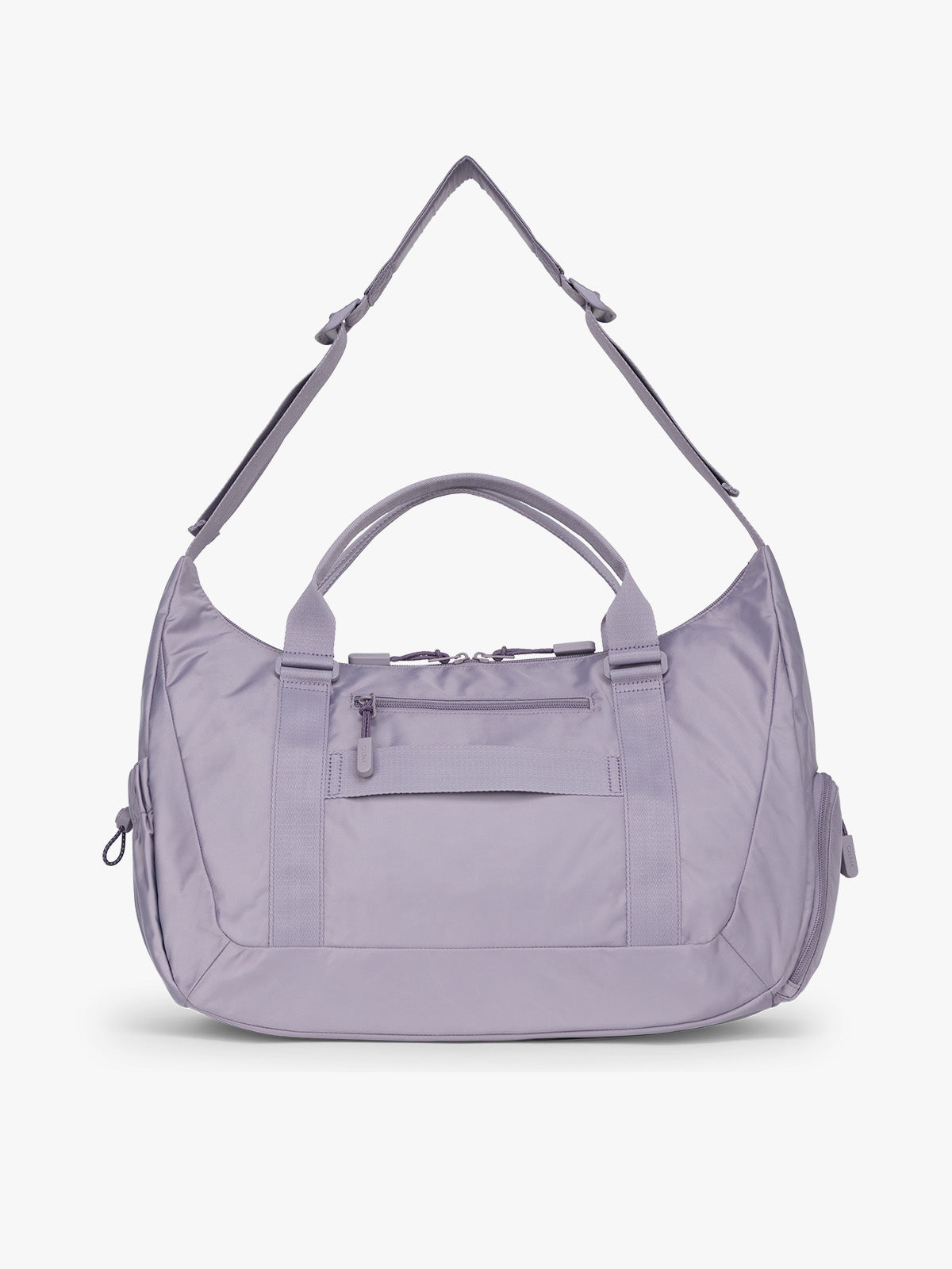 Back of CALPAK Fit Gym Duffel Bag in purple Iris; TBF2401-IRIS