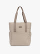 CALPAK Zippered Laptop Tote Bag in beige Greige on a white background; TCN2501-GREIGE