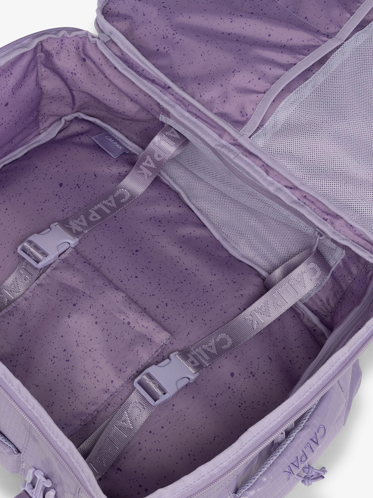 CALPAK Terra 26L Laptop Backpack Duffel with compression straps in amethyst; BPH2201-AMETHYST