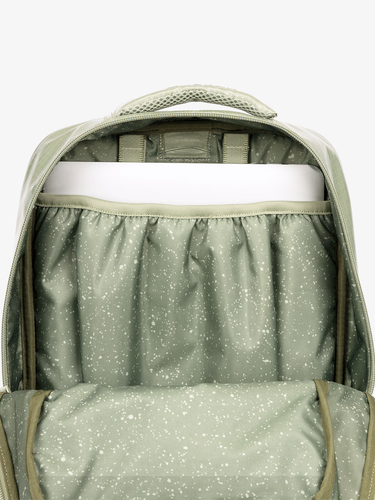 CALPAK Terra Laptop Backpack with laptop slip pocket in juniper; BPT2201-JUNIPER