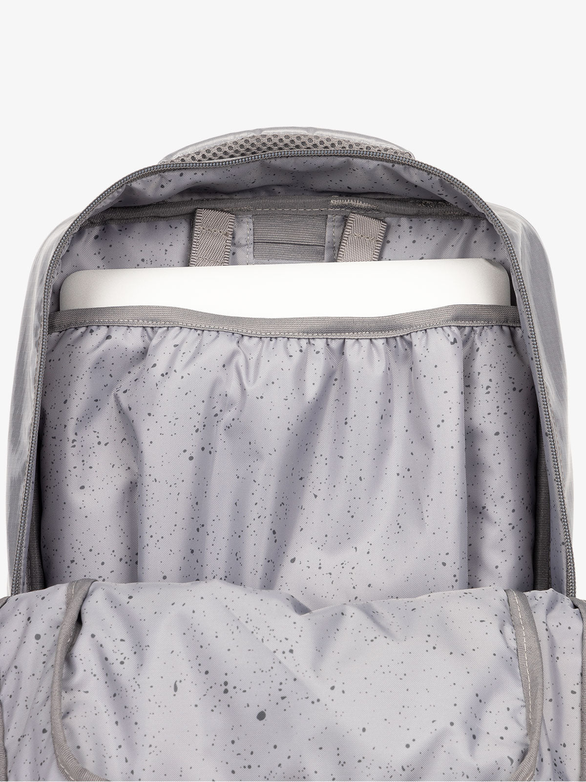CALPAK Terra Laptop Backpack with laptop slip pocket in storm; BPT2201-STORM