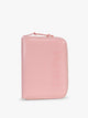 CALPAK Terra Zippered Passport Wallet in Blossom pink front view;  ATPW2501-BLOSSOM