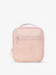 Front-view of CALPAK The Everything Cube made with durable exterior material featuring exterior mesh pocket and top handle in pink sand; ACE2401-PINK-SAND