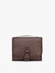 CALPAK Terra Hanging Toiletry Bag in brown Walnut front view; THY2201-WALNUT