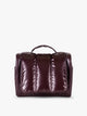 CALPAK Luka Hanging Toiletry Bag in maroon Glazed Dark Cherry; TLH2301-GLAZED-DARK-CHERRY