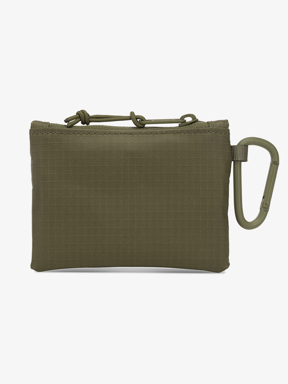 CALPAK Terra Clippable Card Pouch in dark green Matte Pine back view; TPC2401-PINE